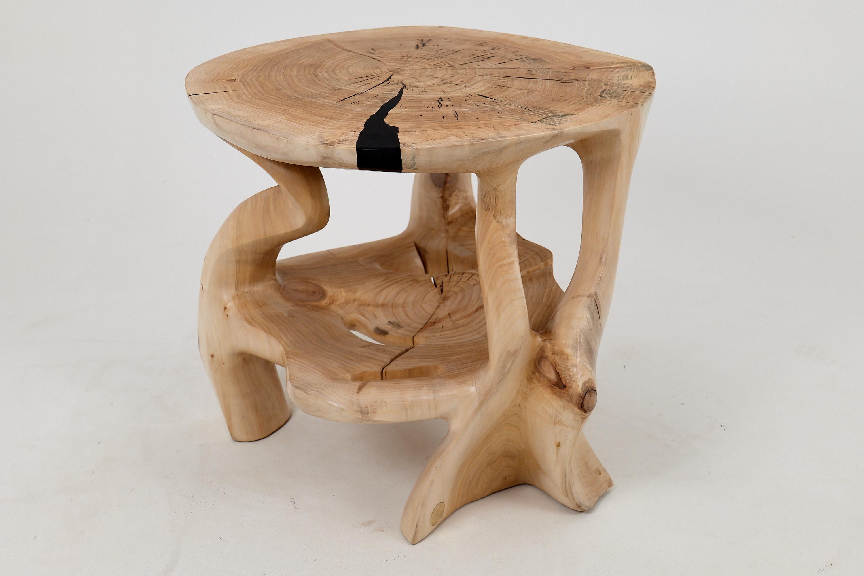 Logniture, Massivholz-Skulptur Couchtisch, Original Contemporary Design im Angebot 8