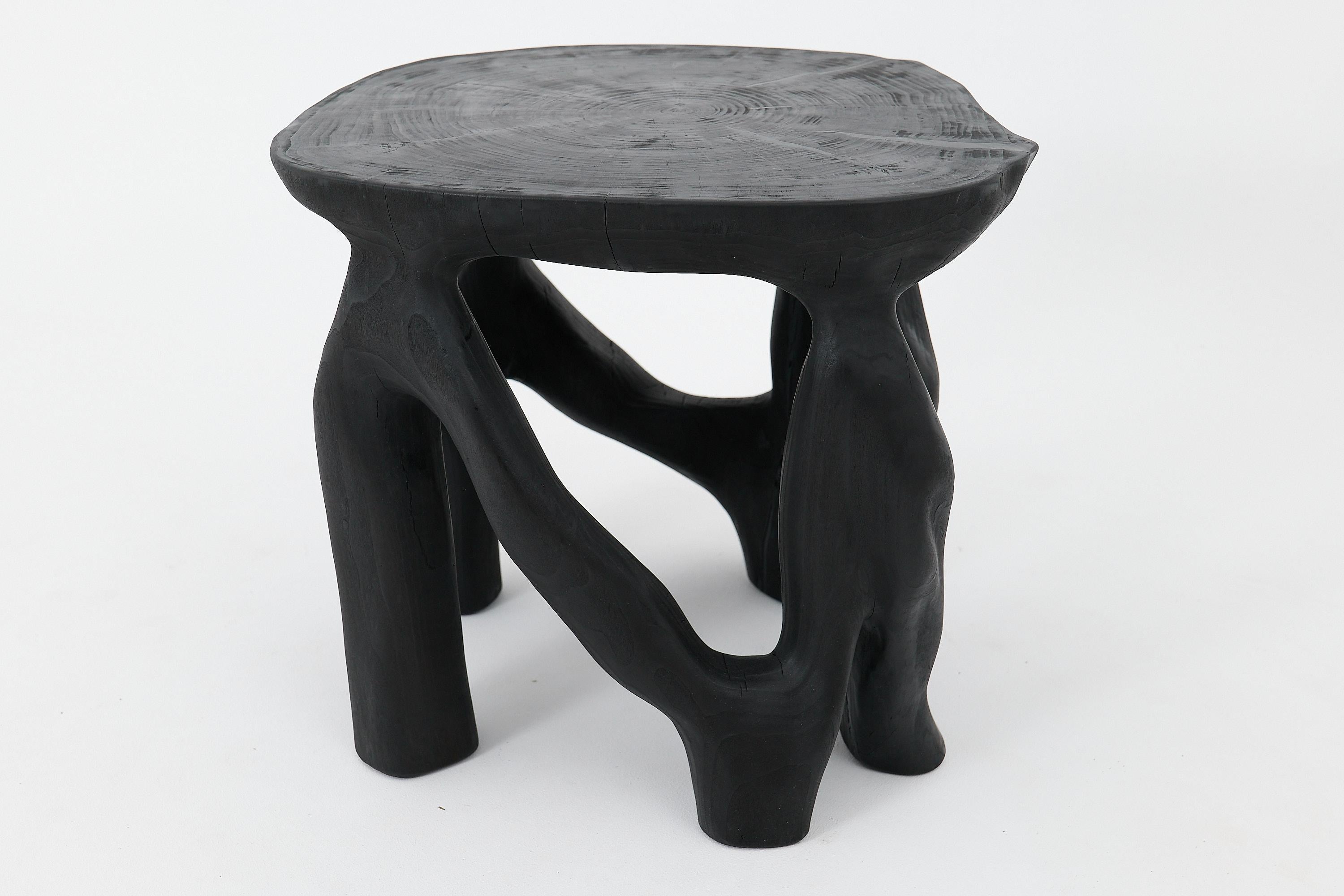 Logniture, Solid Wood Sculptural Coffee Table, Original Contemporary Design For Sale 10
