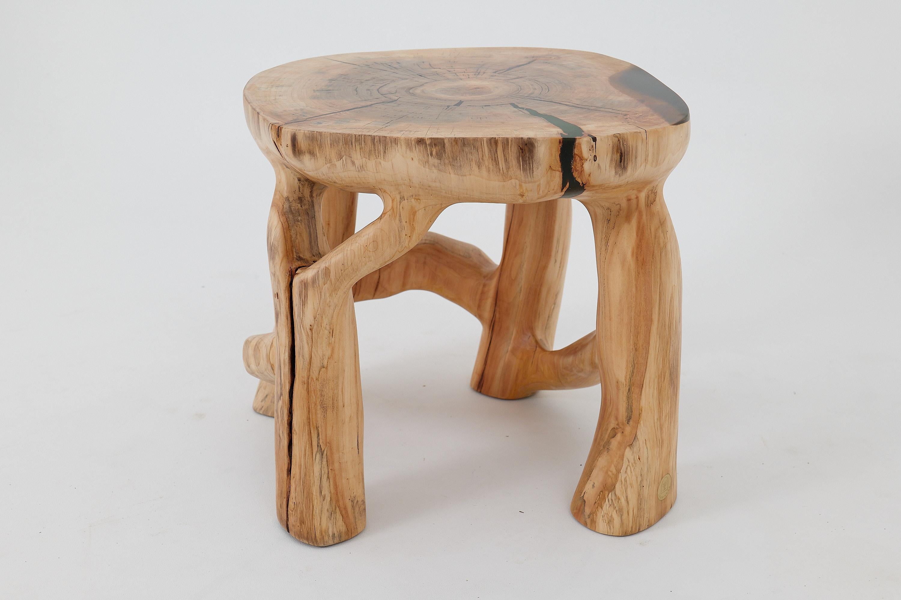 Croatian Logniture, Solid Wood Sculptural Coffee Table, Original Contemporary Design For Sale
