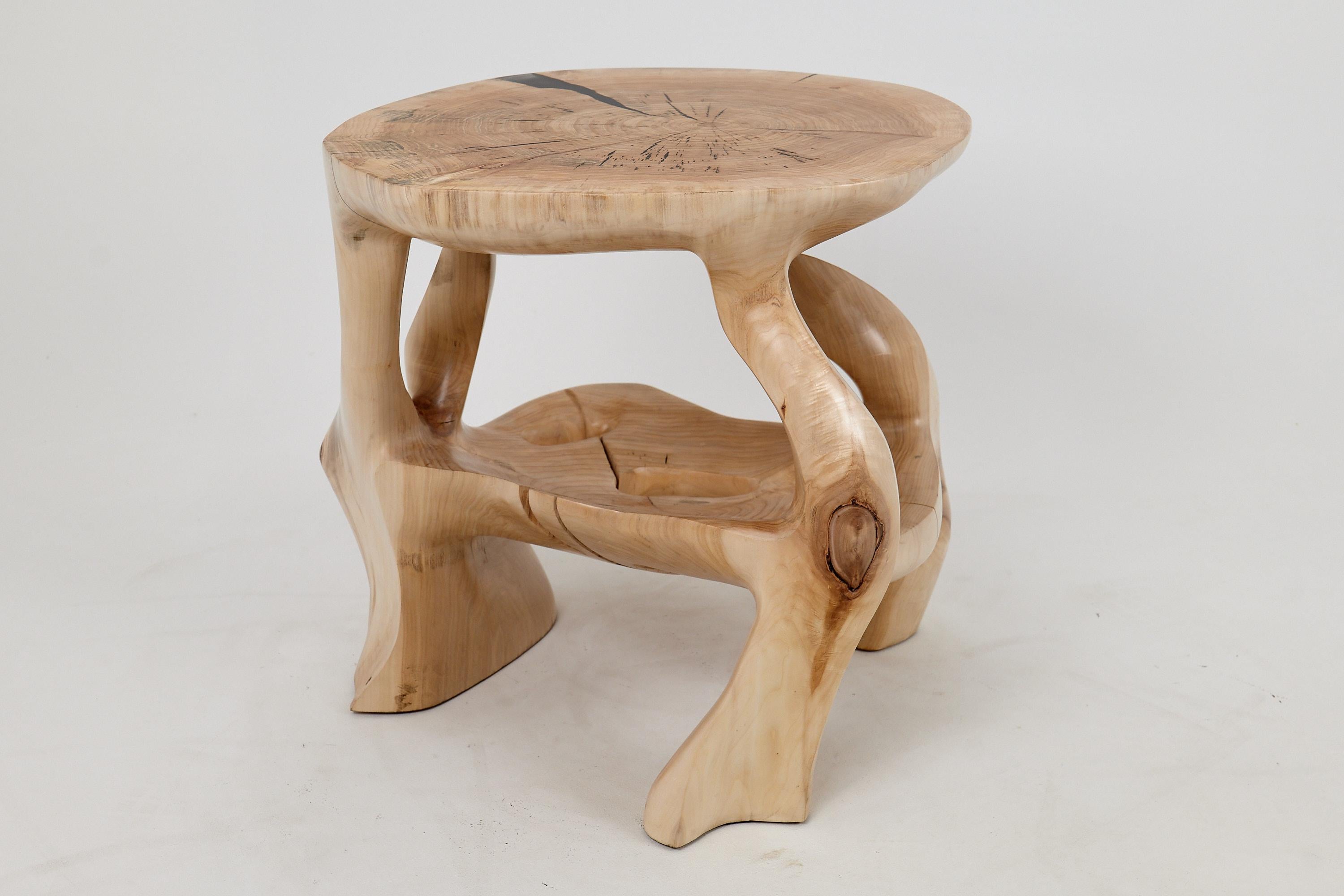 Logniture, Massivholz-Skulptur Couchtisch, Original Contemporary Design (21. Jahrhundert und zeitgenössisch) im Angebot