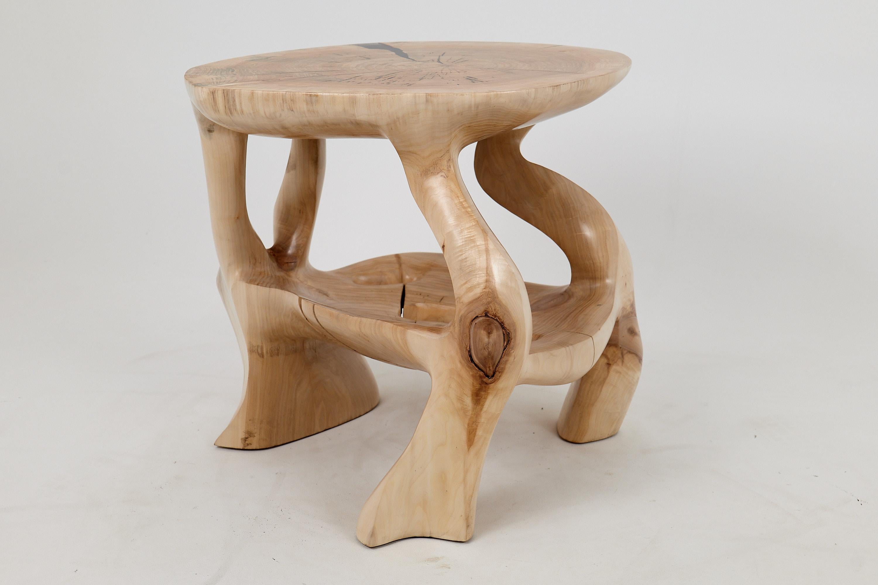 Logniture, Massivholz-Skulptur Couchtisch, Original Contemporary Design (Holz) im Angebot