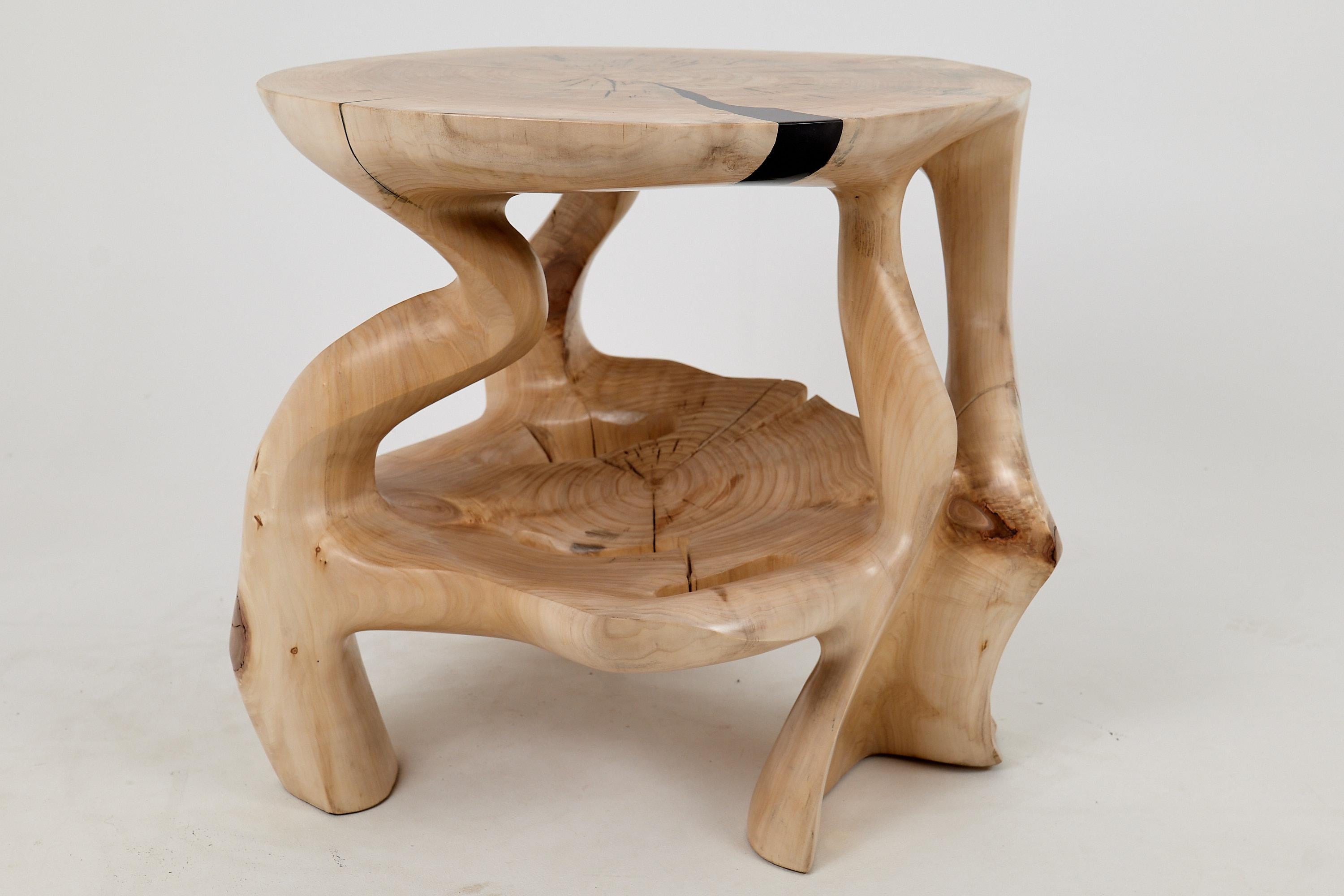 Logniture, Massivholz-Skulptur Couchtisch, Original Contemporary Design