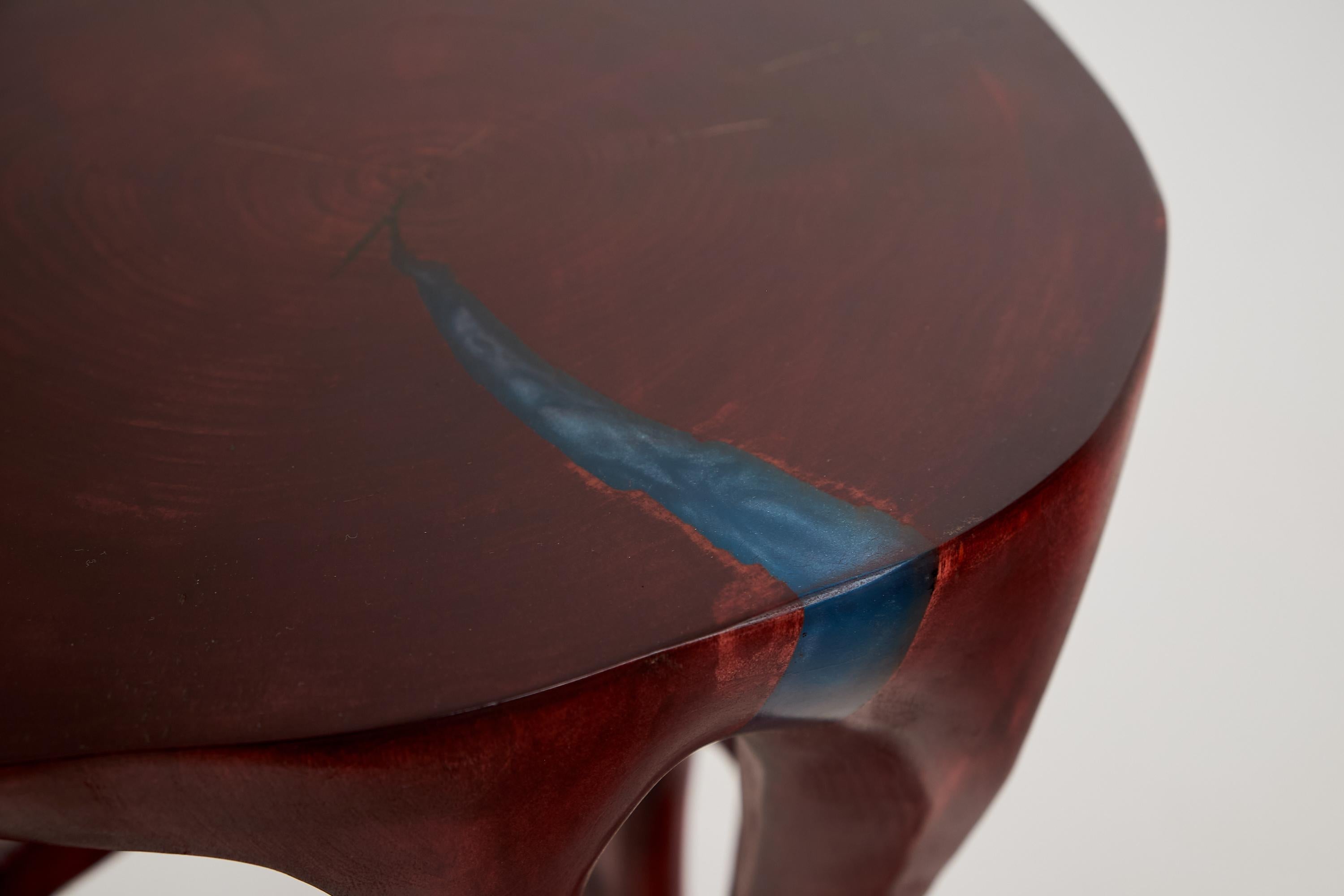 Logniture, Lato scultoreo in legno massiccio, originale 1/1, legno rosso in vendita 5