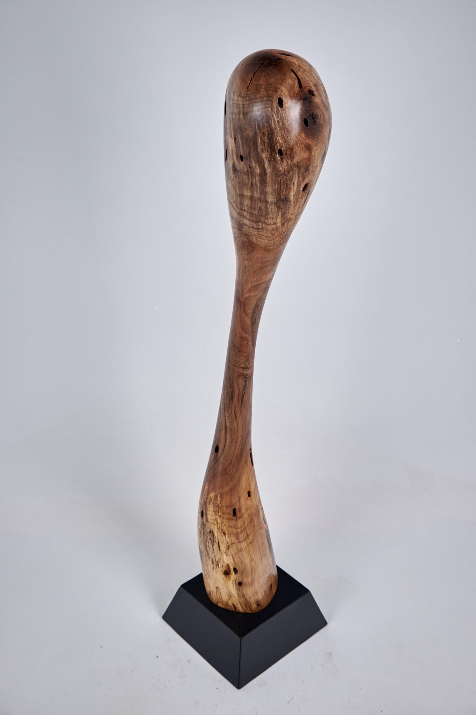 Logniture, scultura astratta in legno, intagliata con la motosega, noce in vendita 4