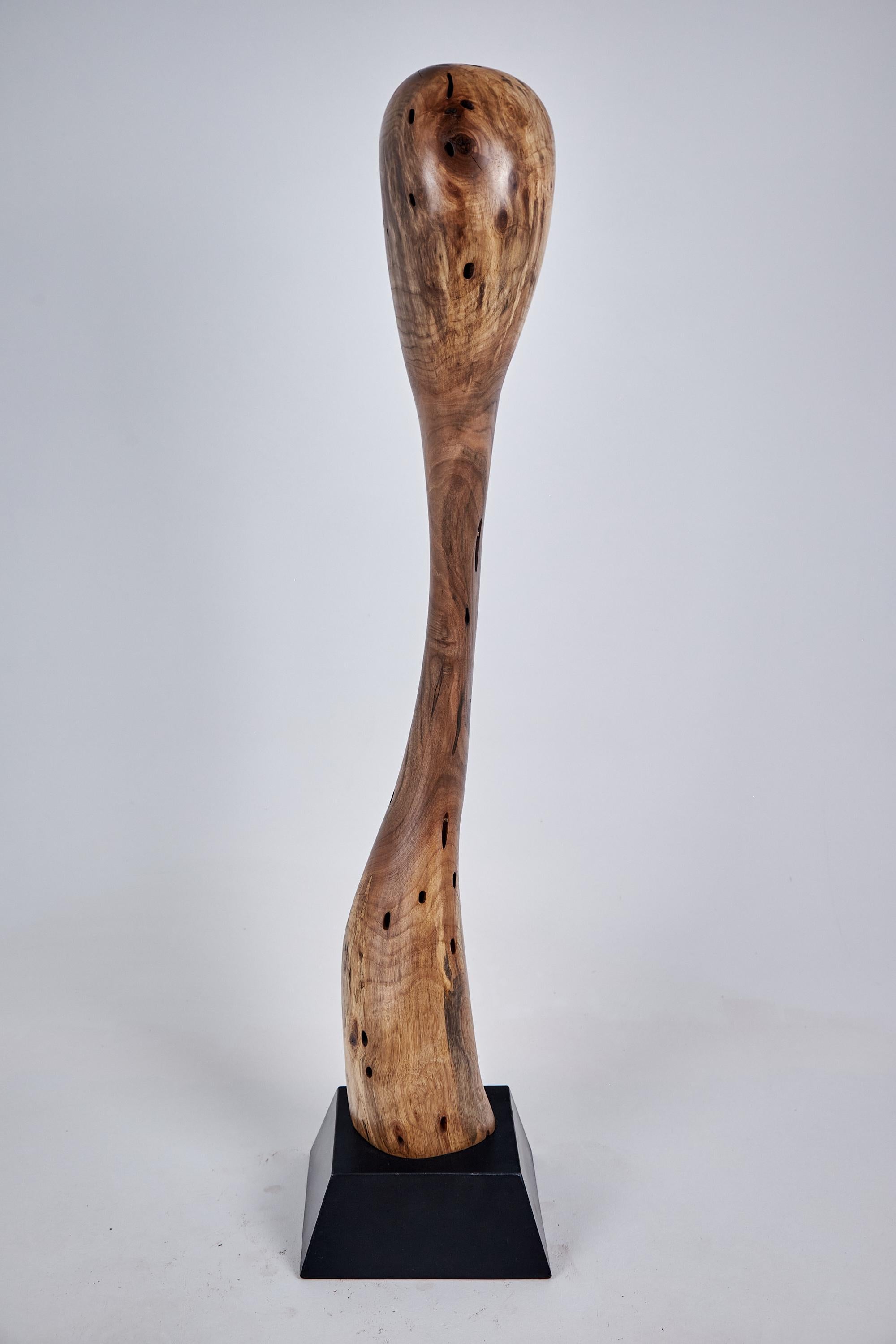 Logniture, scultura astratta in legno, intagliata con la motosega, noce in vendita 6
