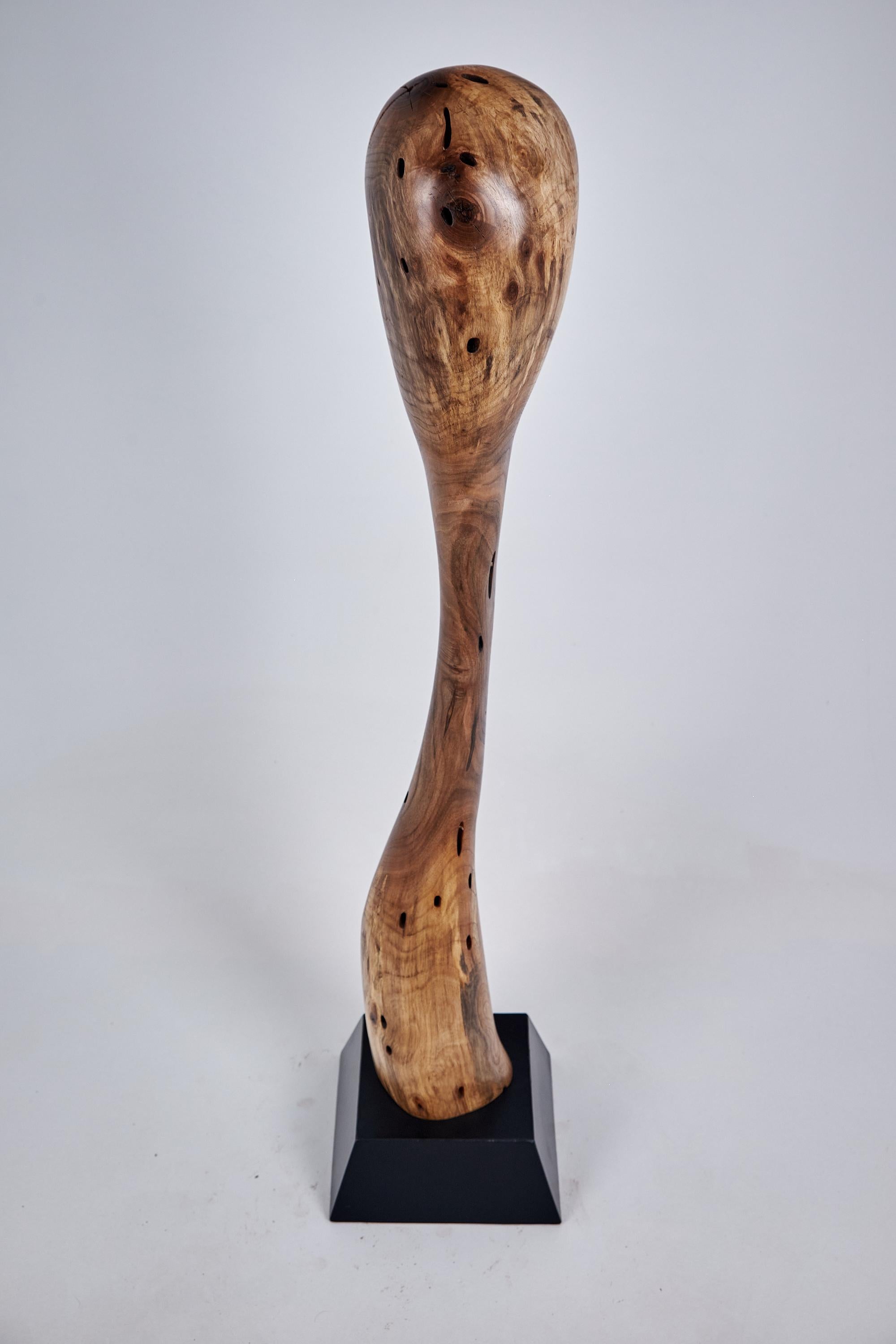 Logniture, scultura astratta in legno, intagliata con la motosega, noce in vendita 7