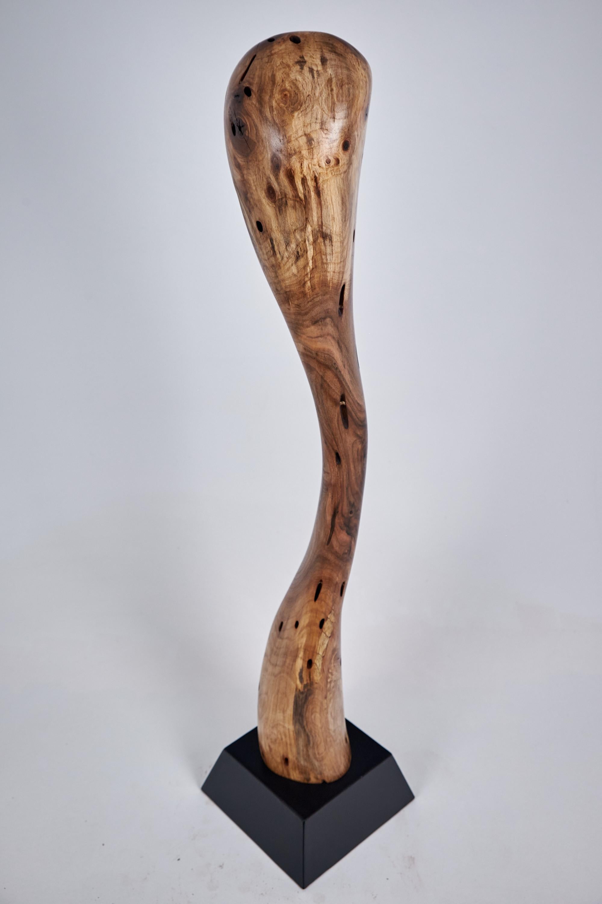 Logniture, scultura astratta in legno, intagliata con la motosega, noce in vendita 8