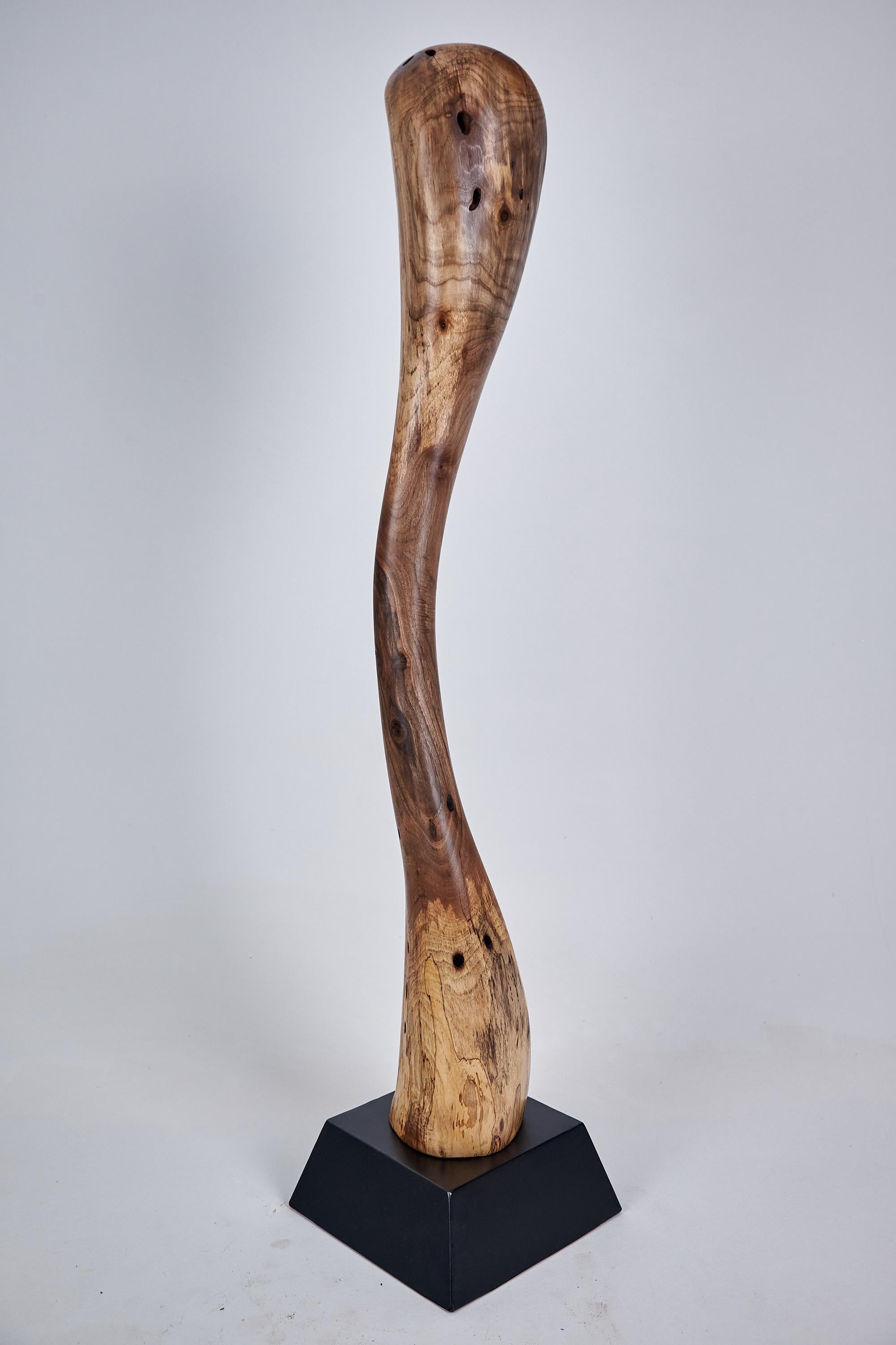 Noce Logniture, scultura astratta in legno, intagliata con la motosega, noce in vendita