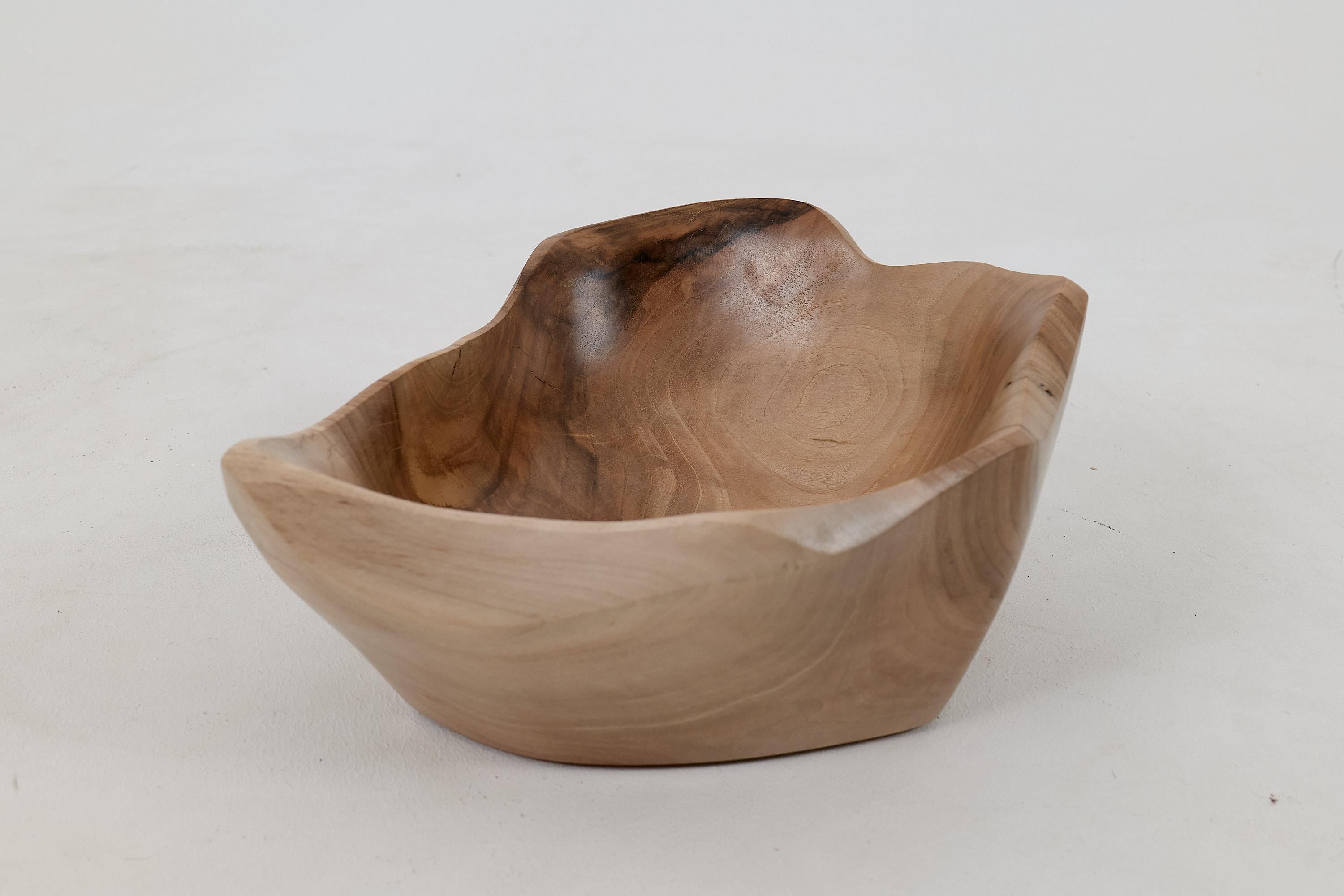 Croatian Logniture, Walnut Bowl, Handmade, Carved, Unique For Sale