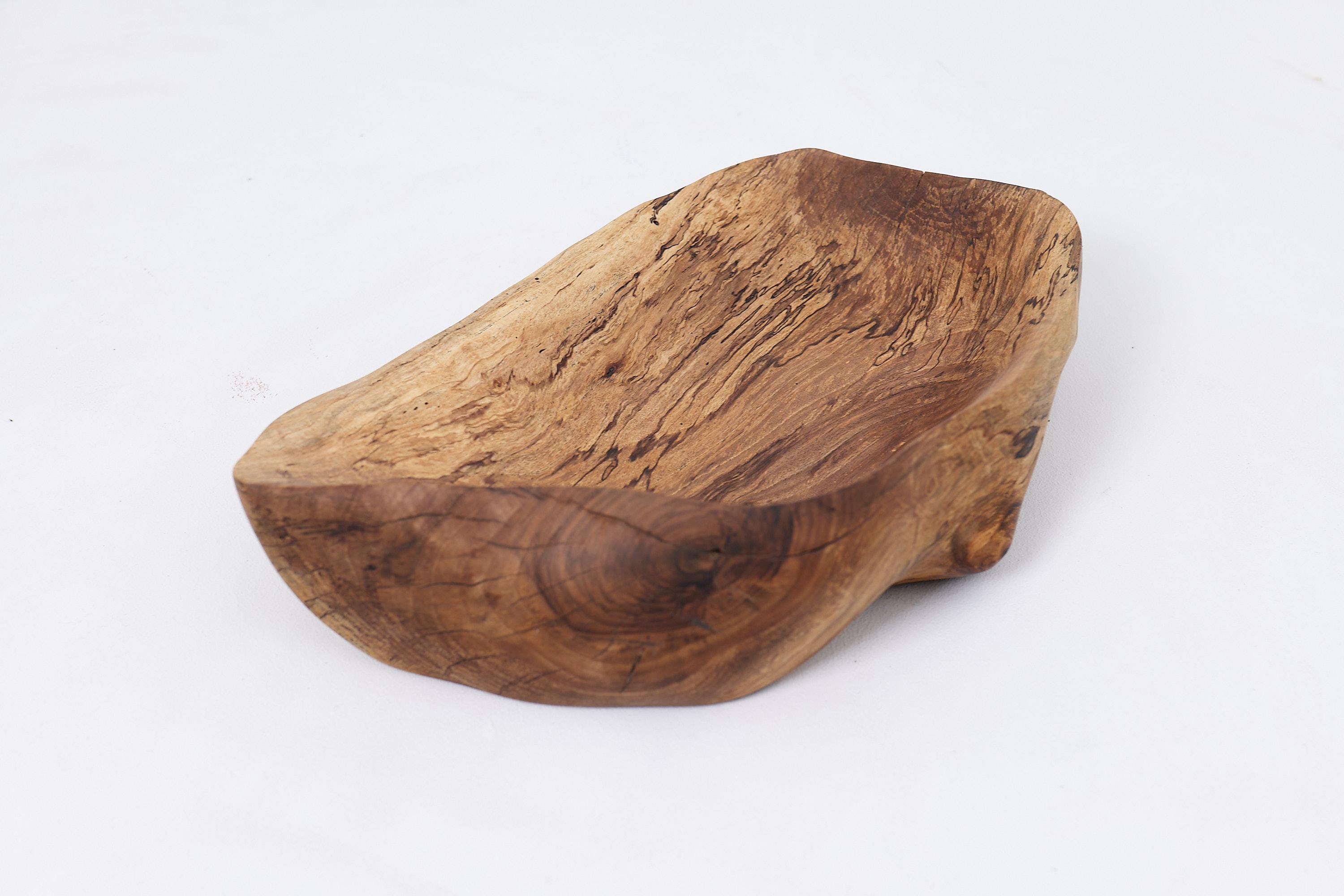 Logniture, Walnut Bowl, Handmade, Carved, Unique For Sale 3