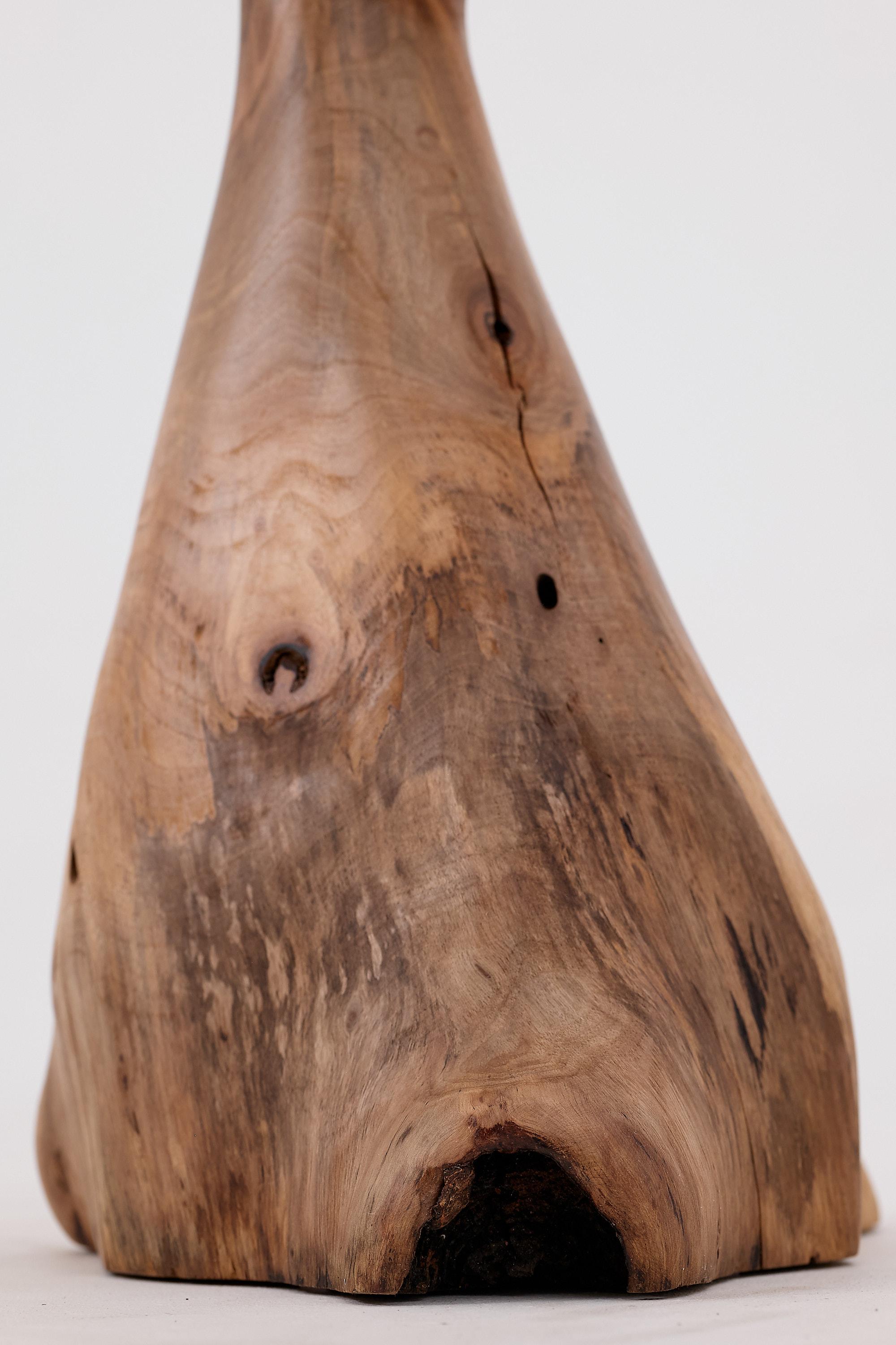 Logniture, table d'appoint sculpturale en bois massif de noyer, design contemporain original en vente 6