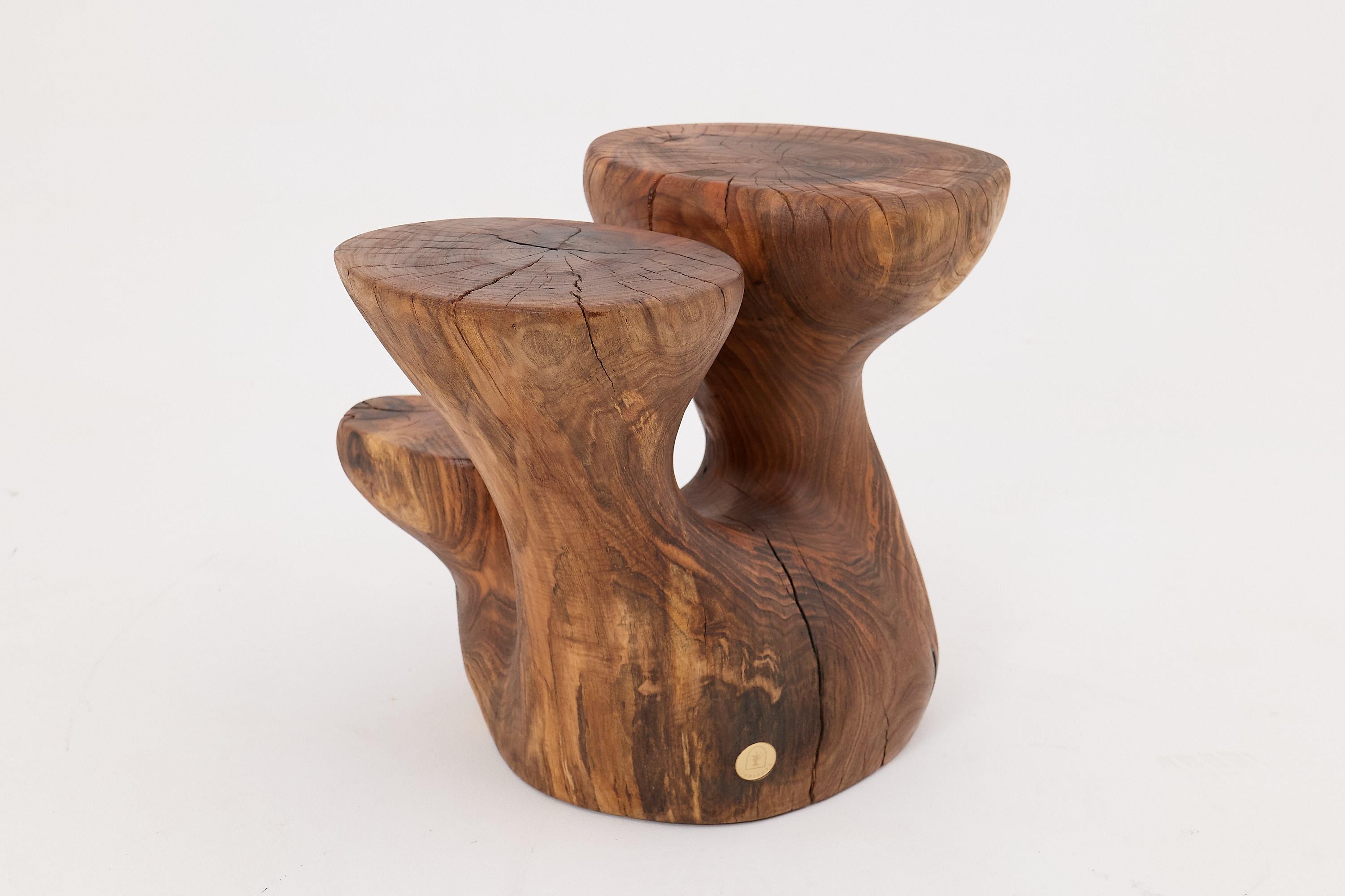 Logniture, table d'appoint sculpturale en bois massif de noyer, design contemporain original Neuf - En vente à Stara Gradiška, HR