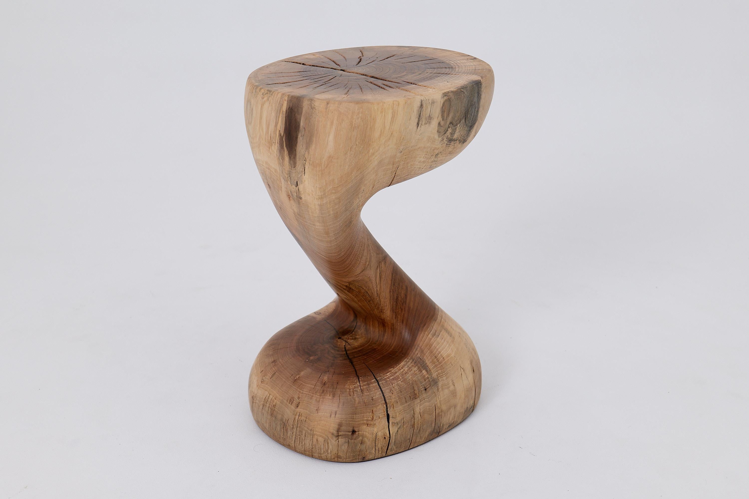 Logniture, Walnut Solid Wood Sculptural Side Table, Original Contemporary Design In New Condition For Sale In Stara Gradiška, HR