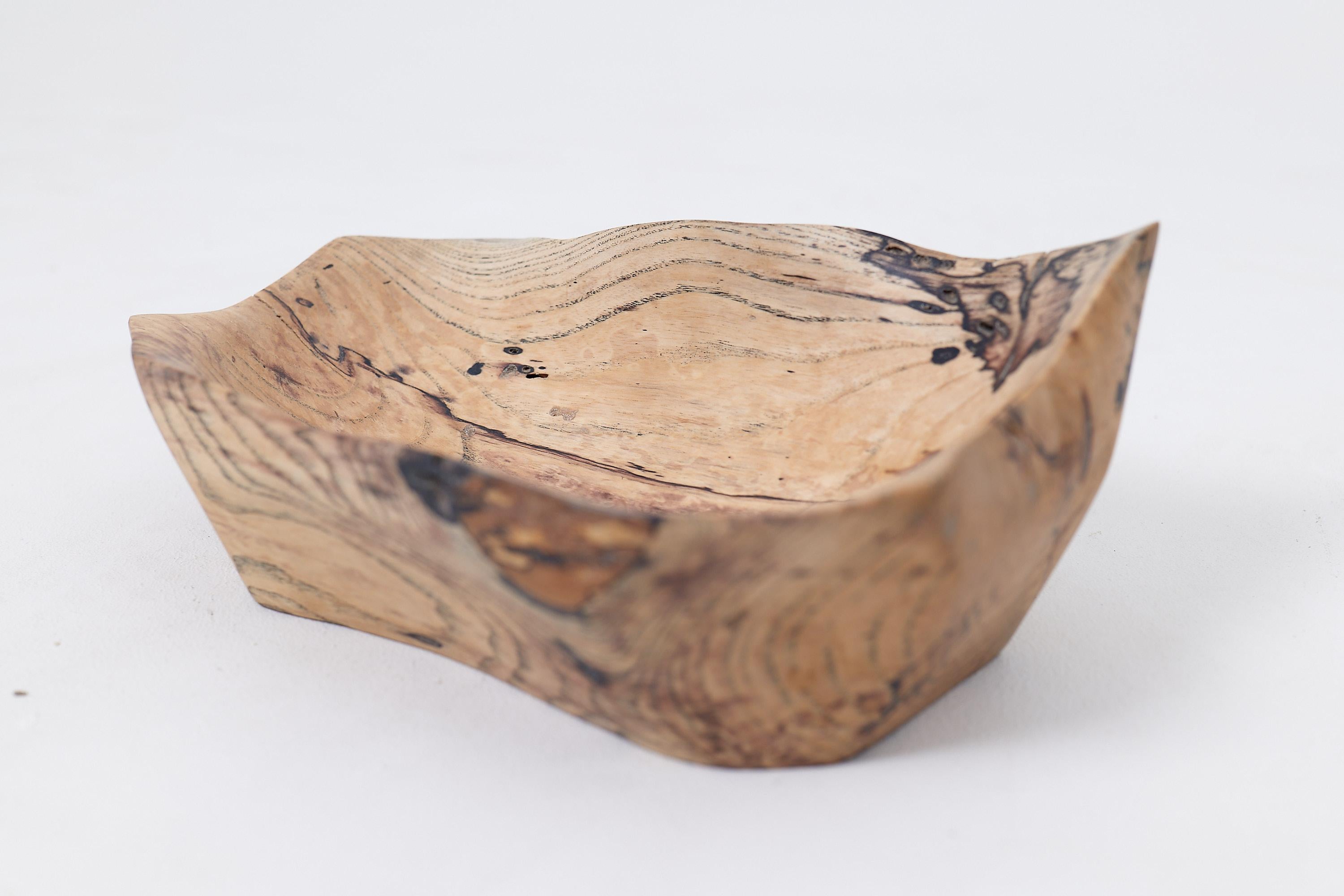 Contemporary Logniture, Wooden Bowl, Handmade, Carved, Unique For Sale