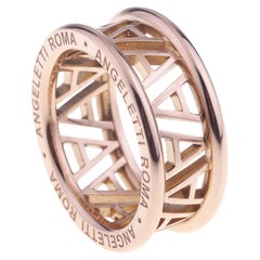Anello Logo by Angeletti in oro rosa misura piccola