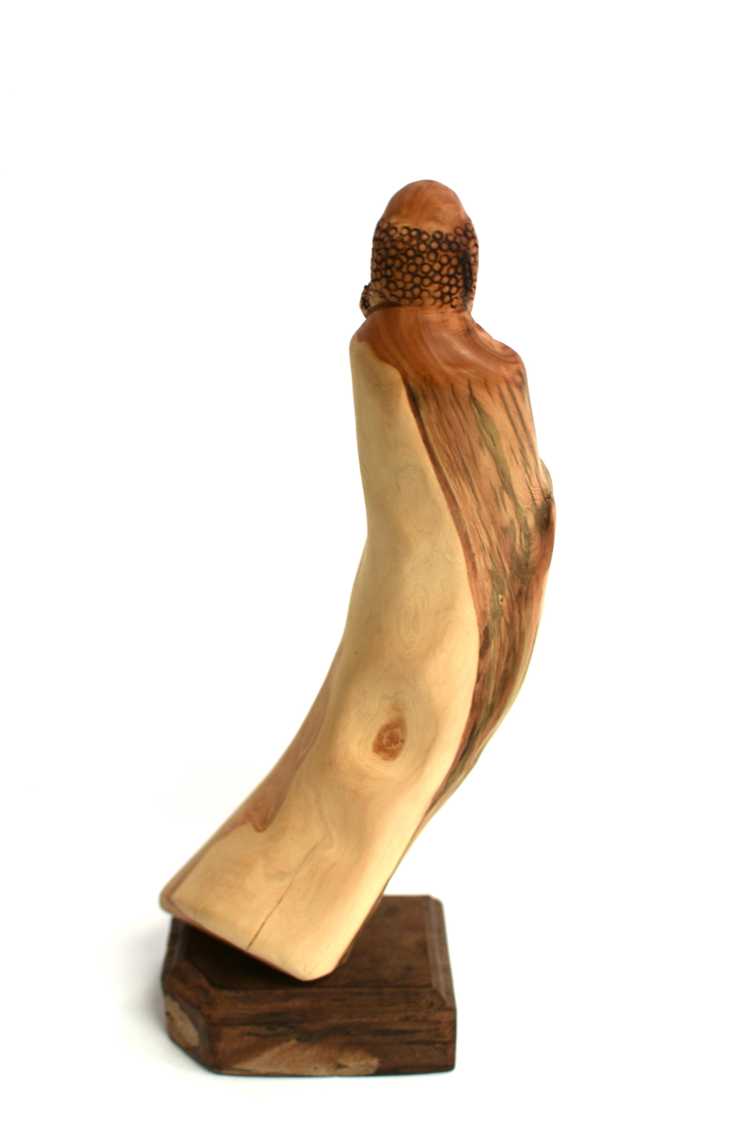 20th Century Lohan Arhat Sculpture Hand Carved Solid Wood