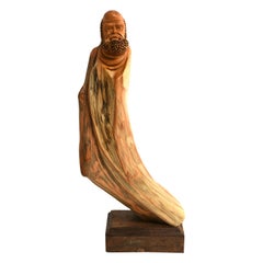 Lohan Arhat Sculpture Hand Carved Solid Wood