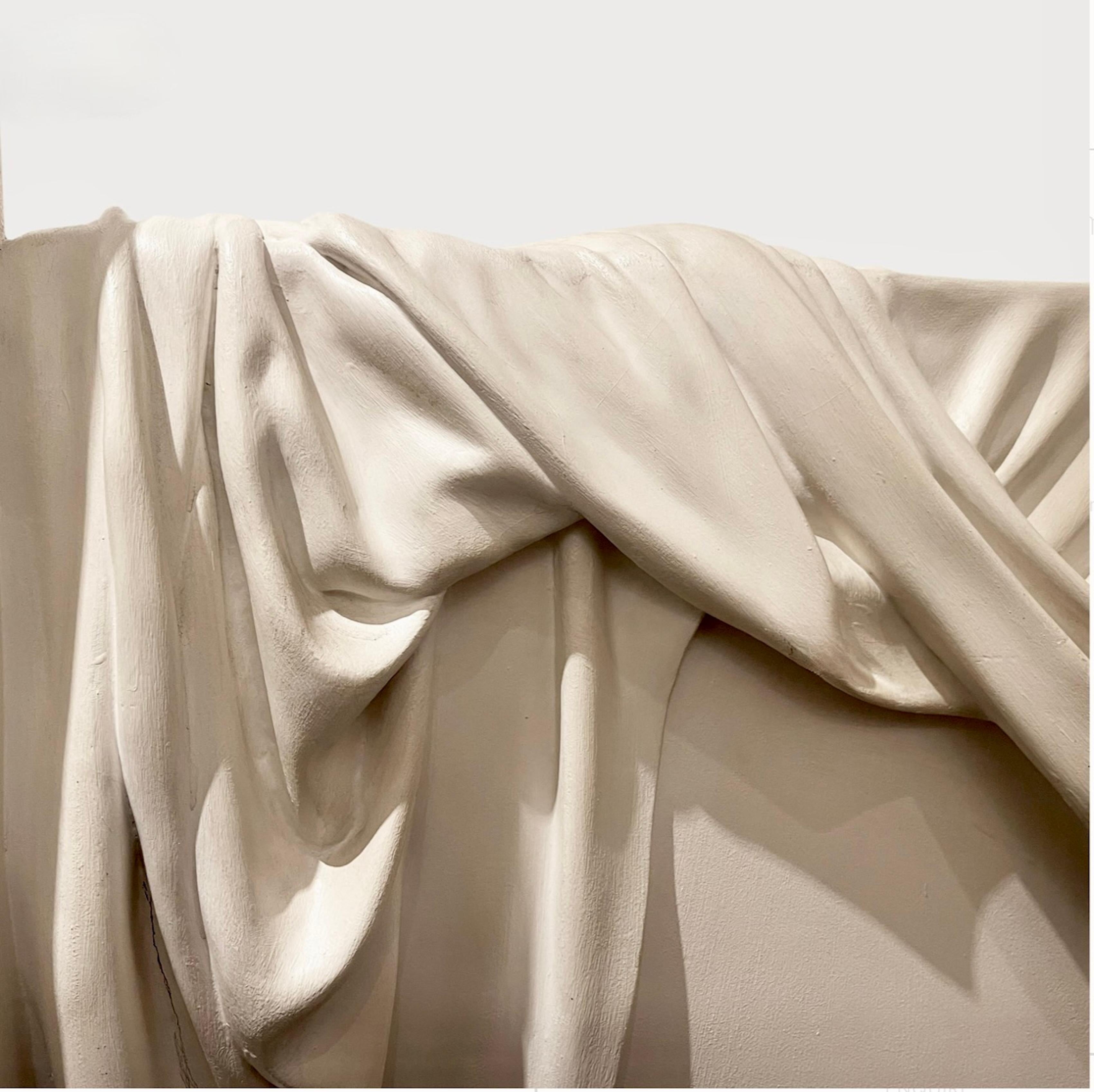 Loic Beuchet Trompe L'Oeil Plaster Fire Surround 1980s For Sale 1