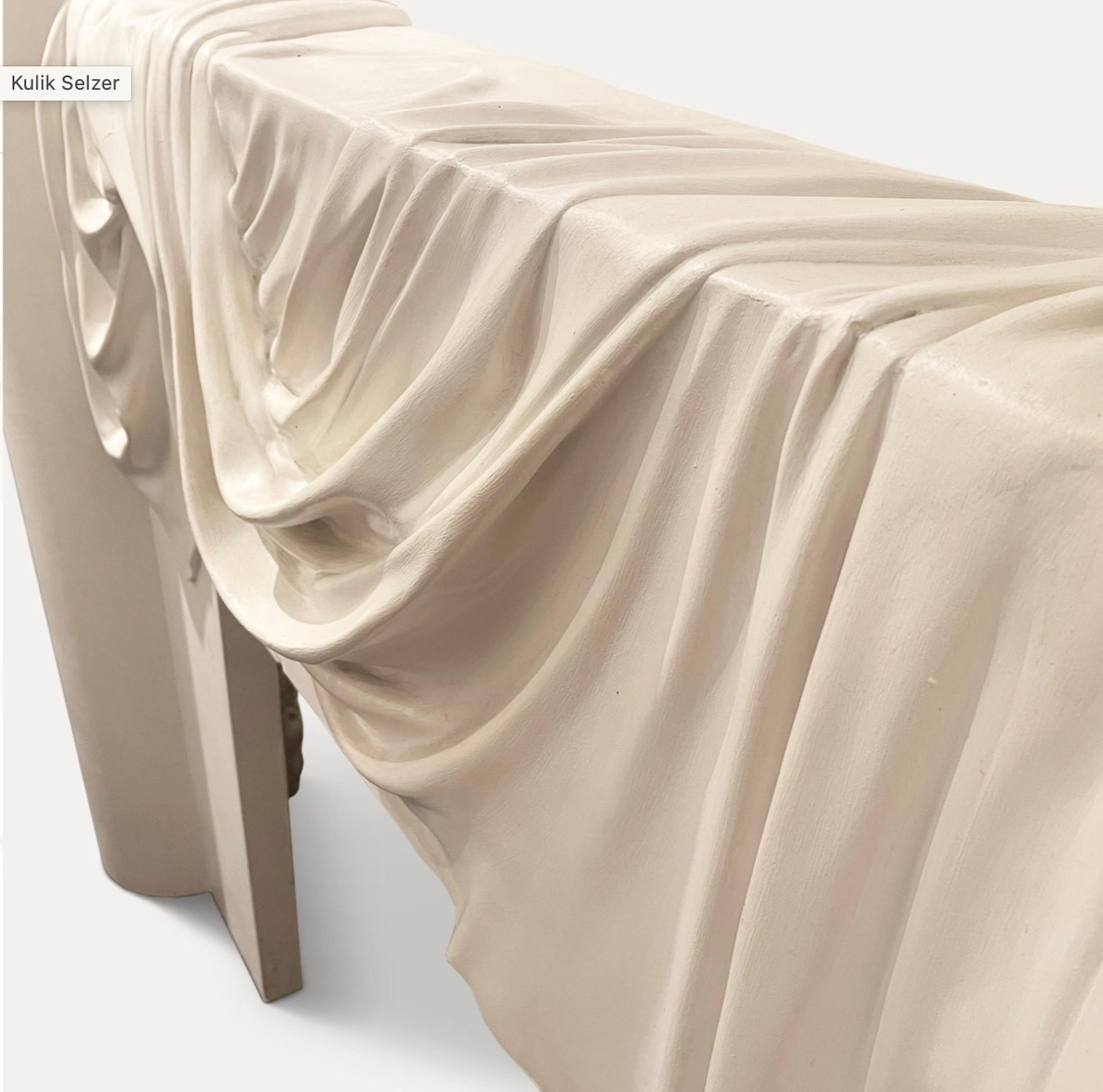 Loic Beuchet Trompe L'Oeil Plaster Fire Surround 1980s For Sale 2