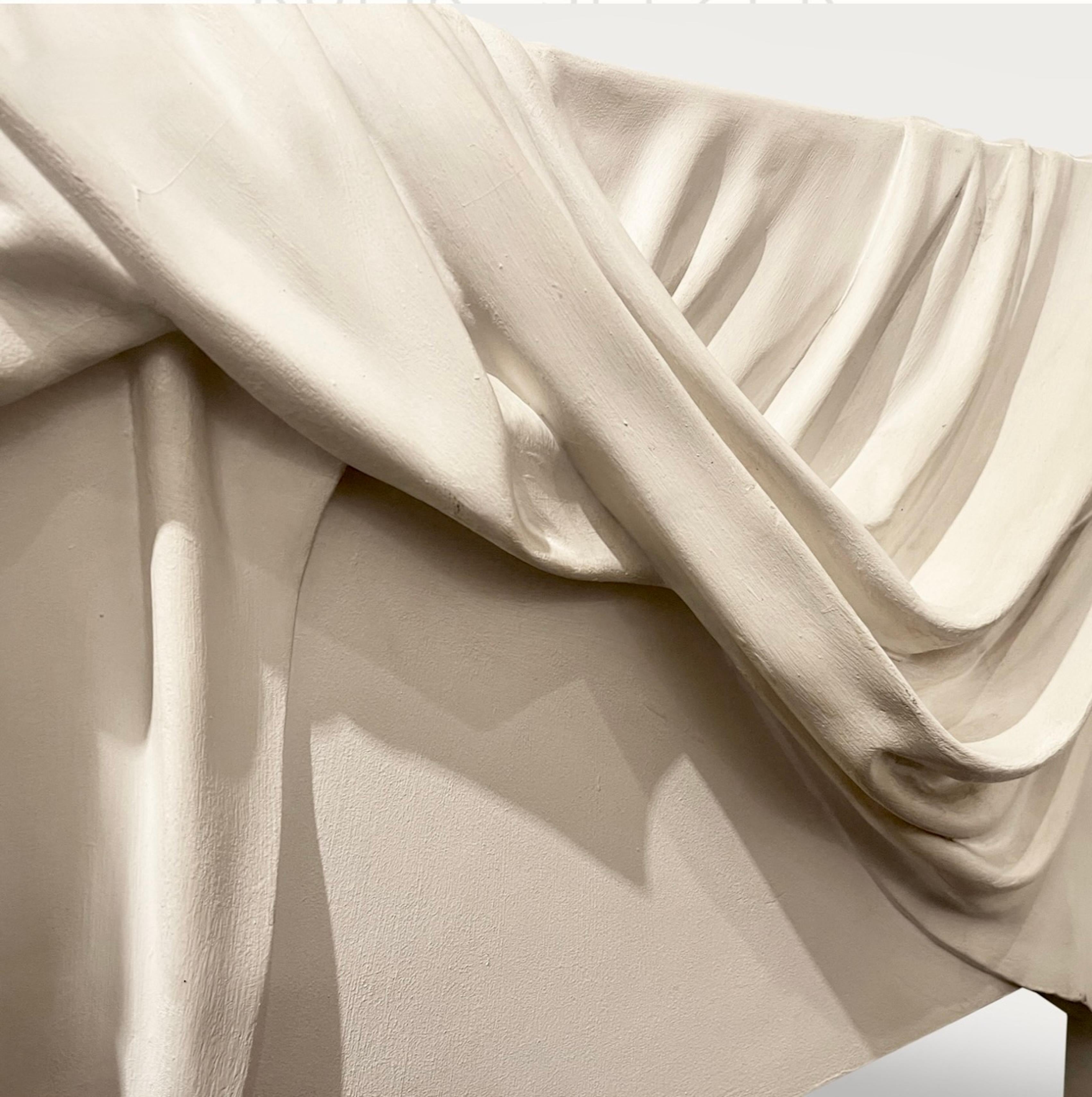 Loic Beuchet Trompe L'Oeil Plaster Fire Surround 1980s For Sale 3