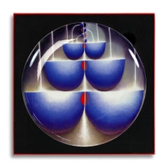Cascade, Glazed bone china plate, Contemporary Art