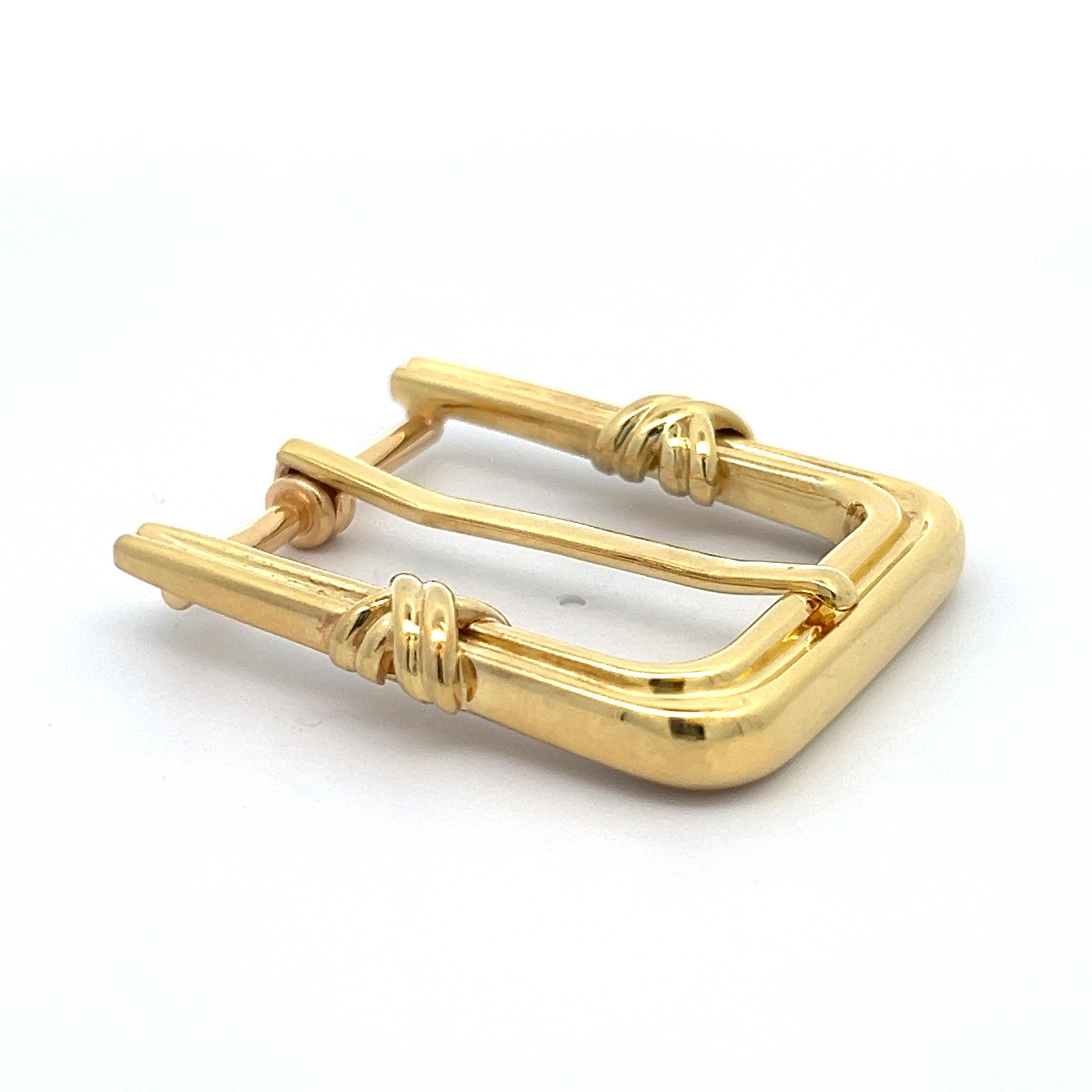 Boucle de ceinture Lois D. Sasson Design en or jaune 18 carats Unisexe en vente