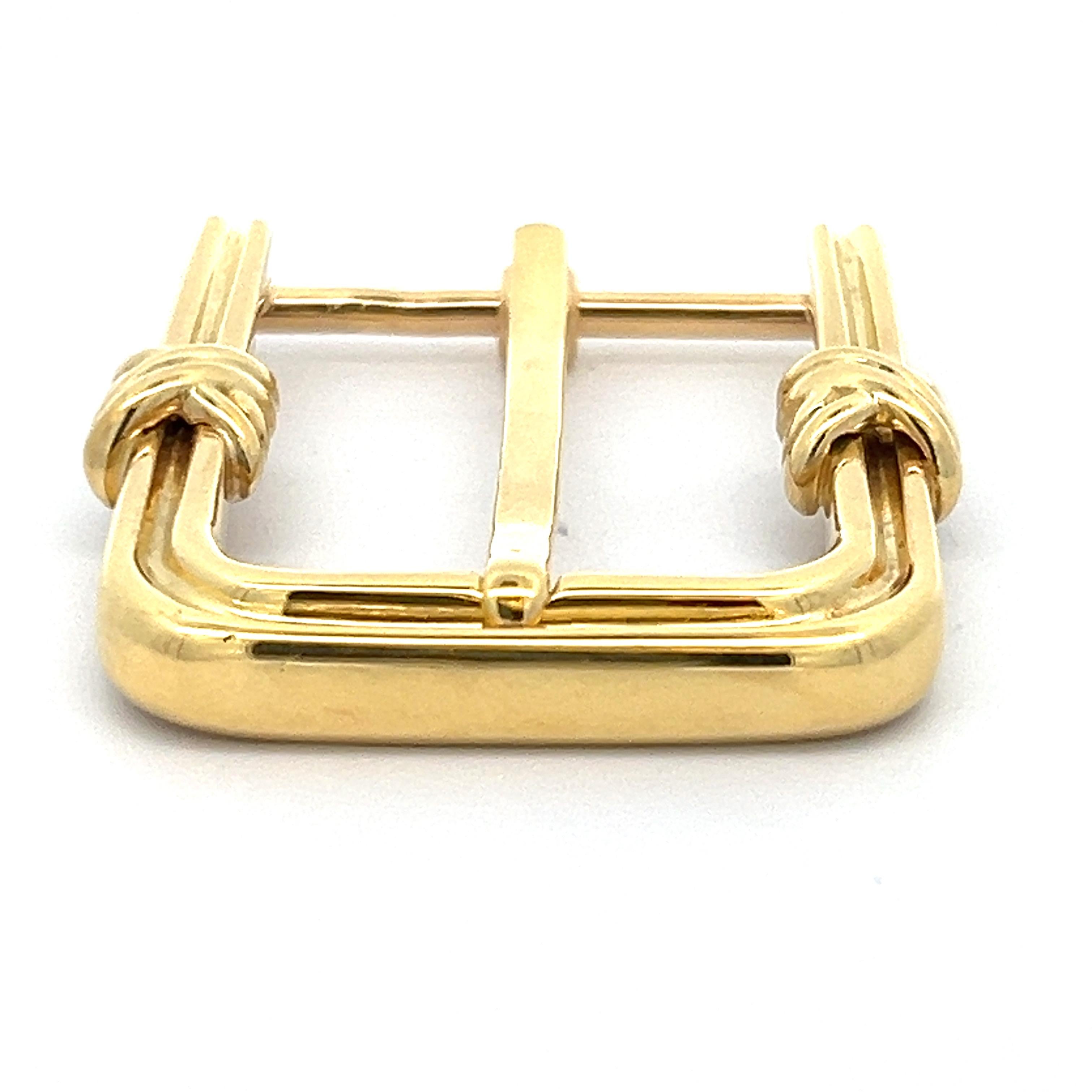 Boucle de ceinture Lois D. Sasson Design en or jaune 18 carats en vente 1