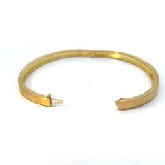 Lois D. Sasson Design 18k Yellow Gold Men's Bangle Snap Closure 8"