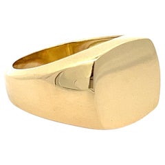 Lois D. Sasson Design 18k Yellow Gold Men's Signet Ring 