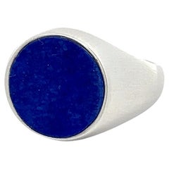 Lois D. Sasson Design Sterling Silver Lapis Lazuli Signet Men's Ring