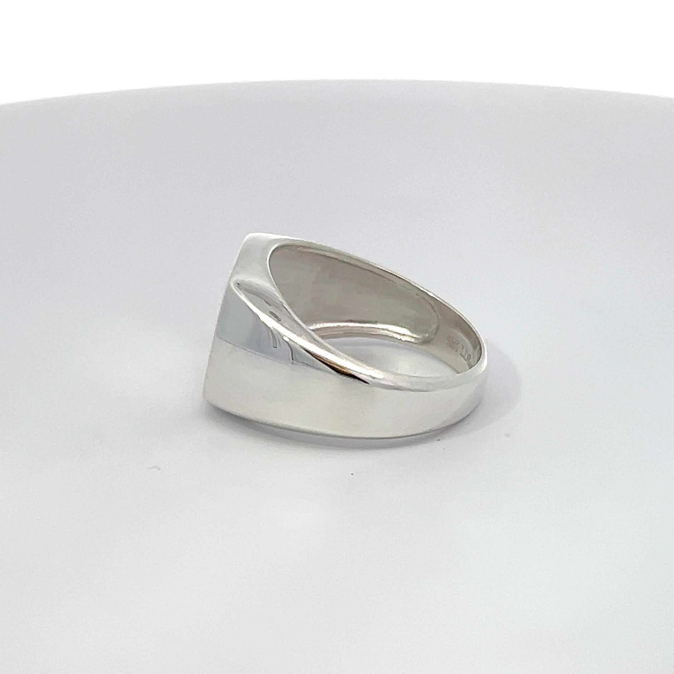 For Sale:  Lois D. Sasson Design Sterling Silver Signet Men's Ring 2