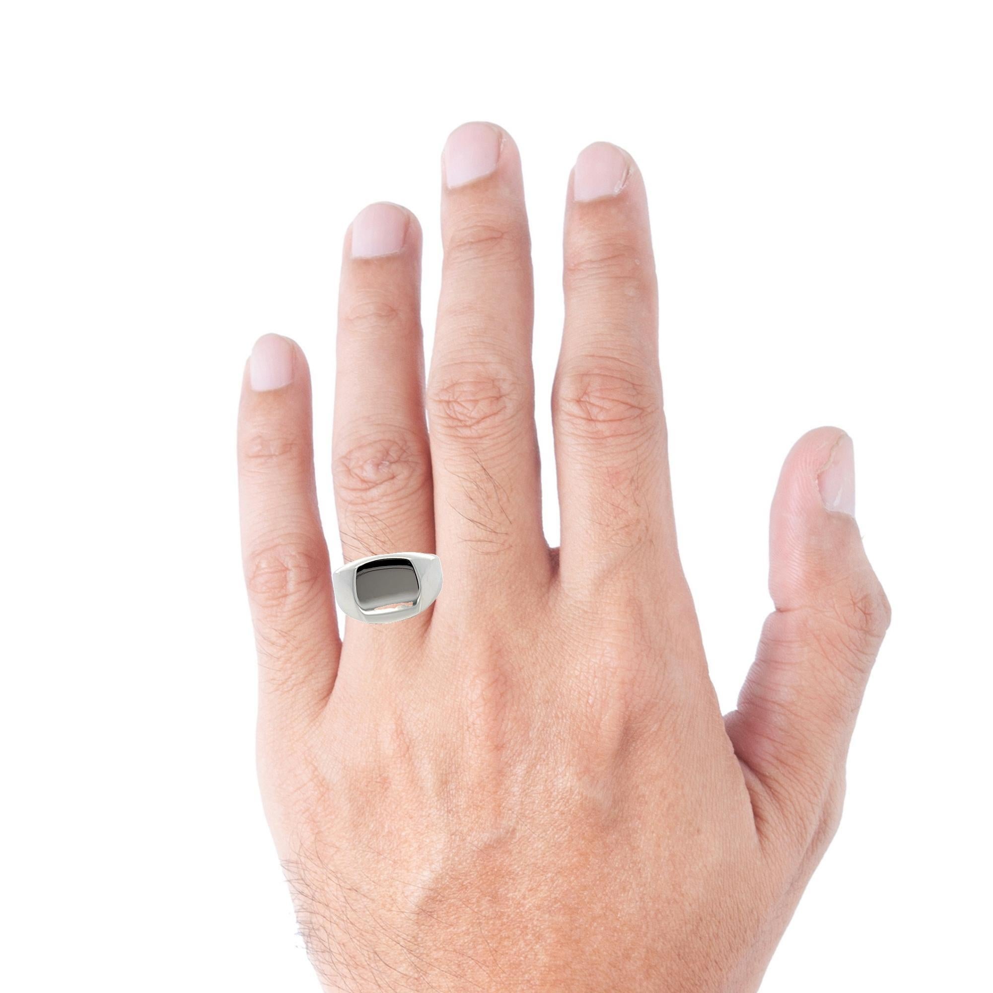 For Sale:  Lois D. Sasson Design Sterling Silver Signet Men's Ring 4
