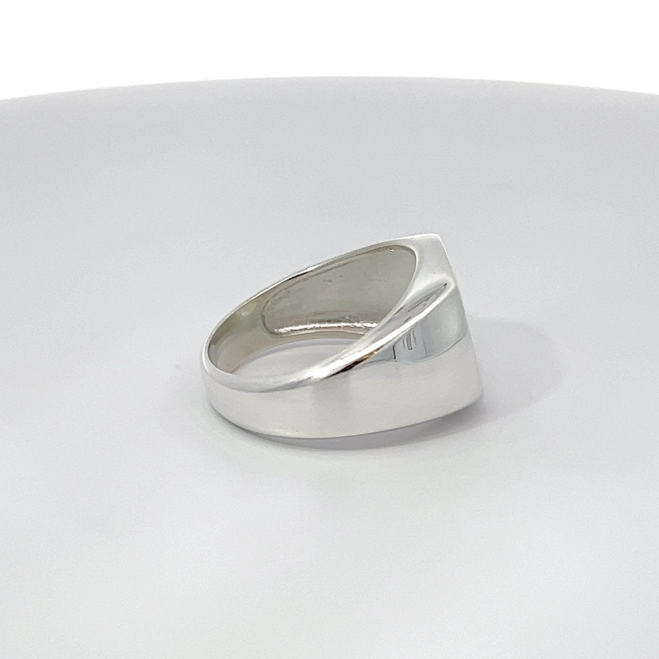 For Sale:  Lois D. Sasson Design Sterling Silver Signet Men's Ring 5