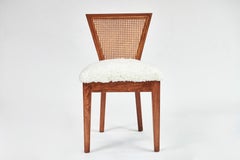 Lois Dining Chair, Shearling & Ratan by Christian Siriano