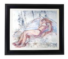 Reclining female nude figure by woman artist Lois Green Cohen