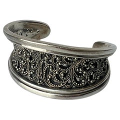 Lois Hill Sterling Silver Caviar Bangle
