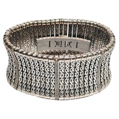 Lois Hill Sterling Silber Diamant Station Großes Signatur-Armband