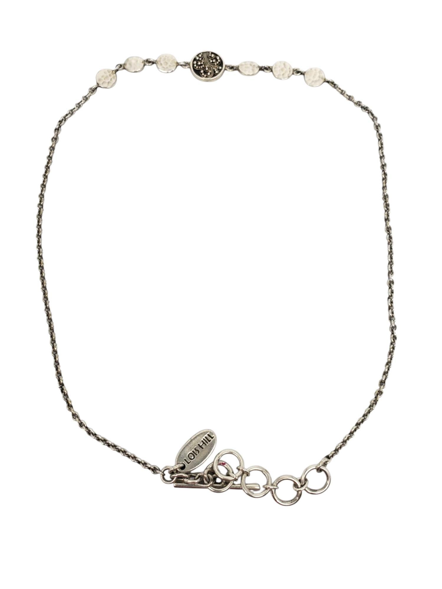 Lois Hill Sterling Silber Filigran Medaillon Anhänger Halskette #21611 im Zustand „Gut“ im Angebot in Washington Depot, CT