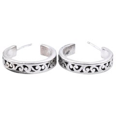 Lois Hill Sterling Silver Hoop Earrings