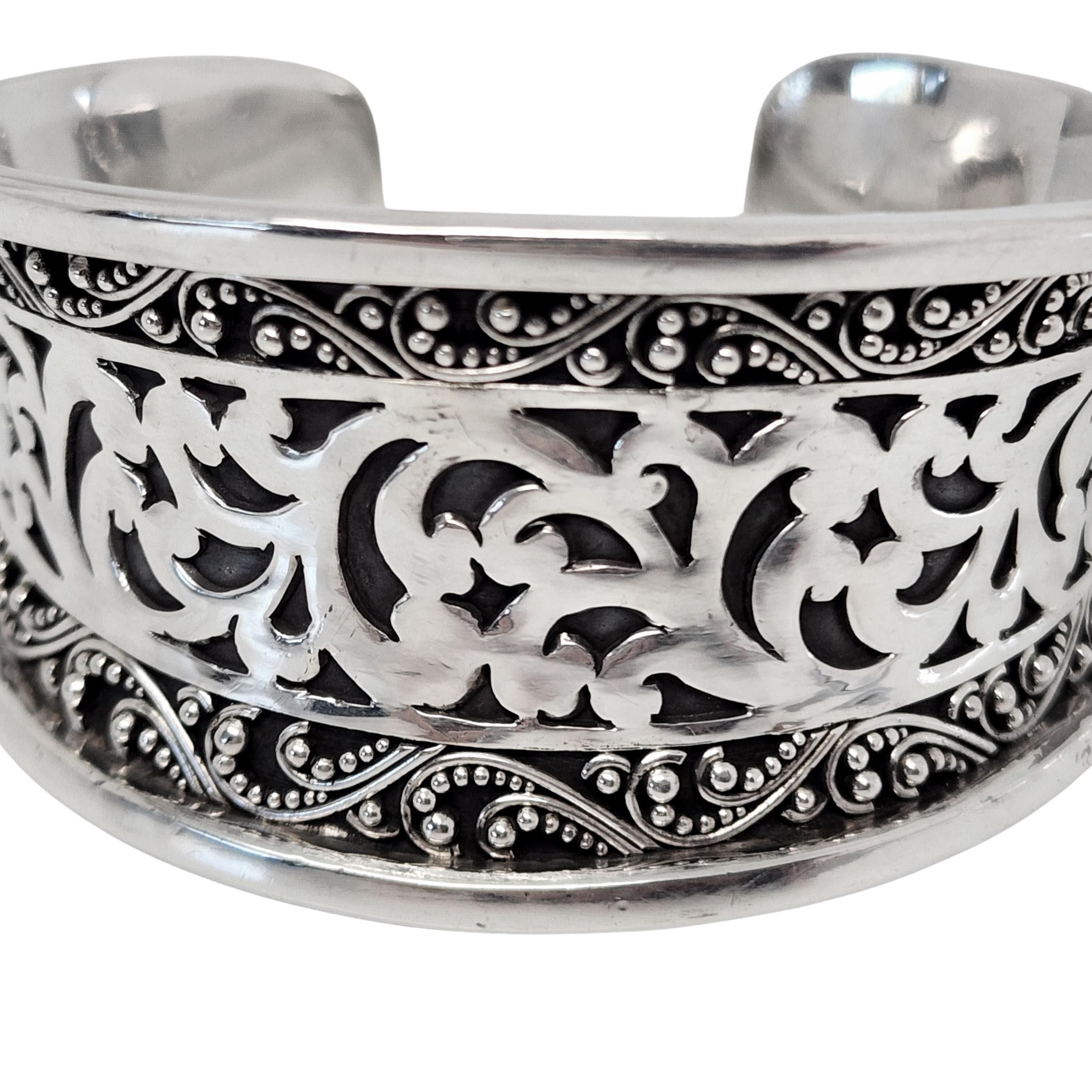 Lois Hill Sterling Silver Scroll Cuff Bracelet 5