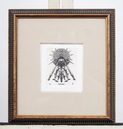 Vintage American Tarot Card Etching "The Sun"