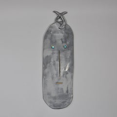 Colgante de pared con máscara de plata mate
