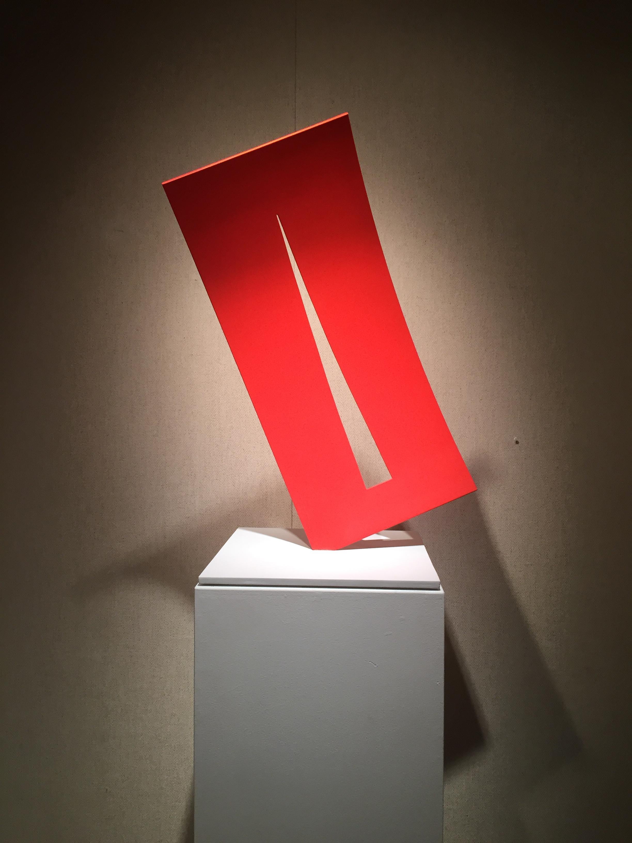 Lois Teicher Abstract Sculpture - Curved Form with Triangle and Space III