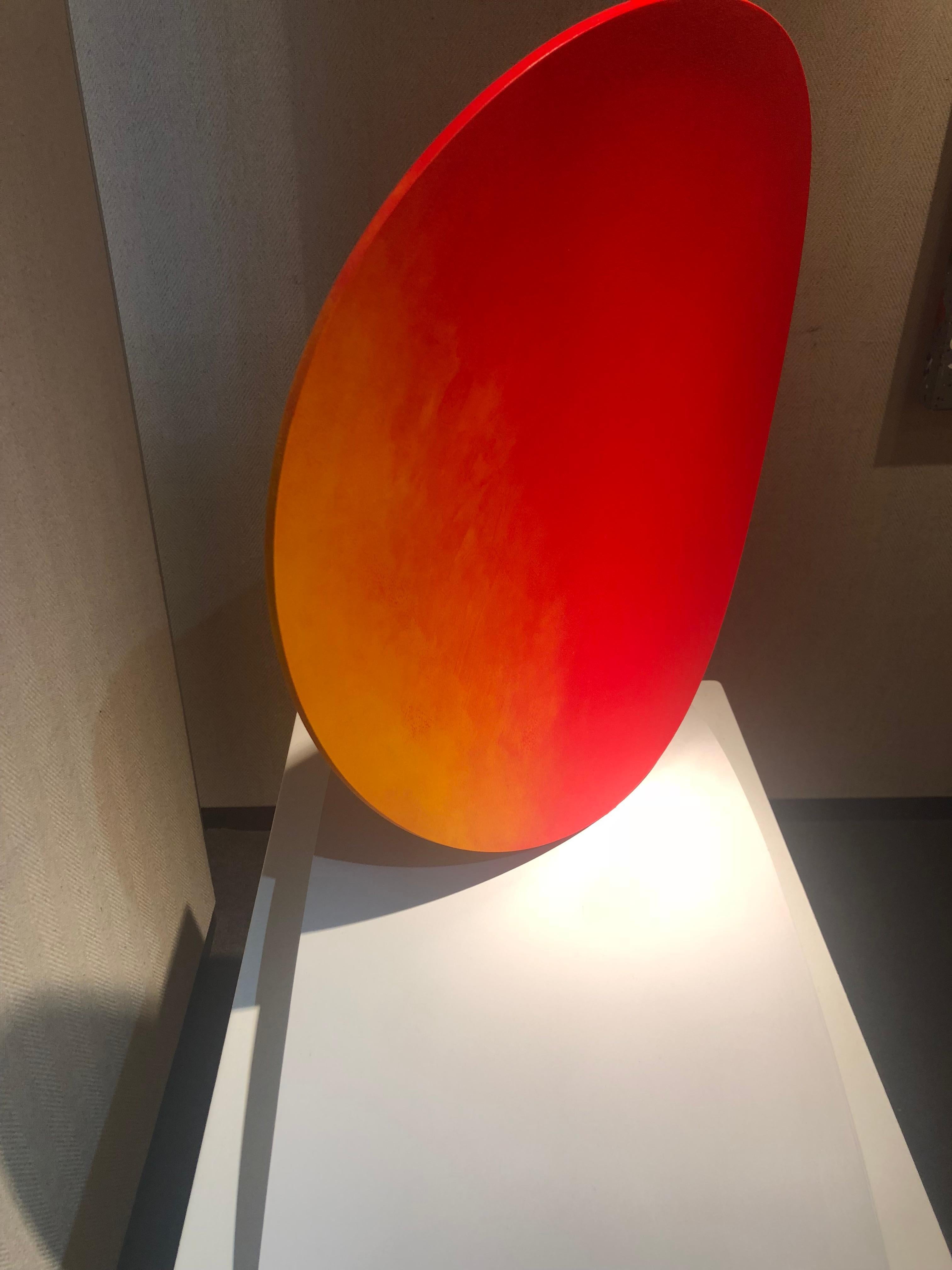 Solar Flare - Gray Abstract Sculpture by Lois Teicher