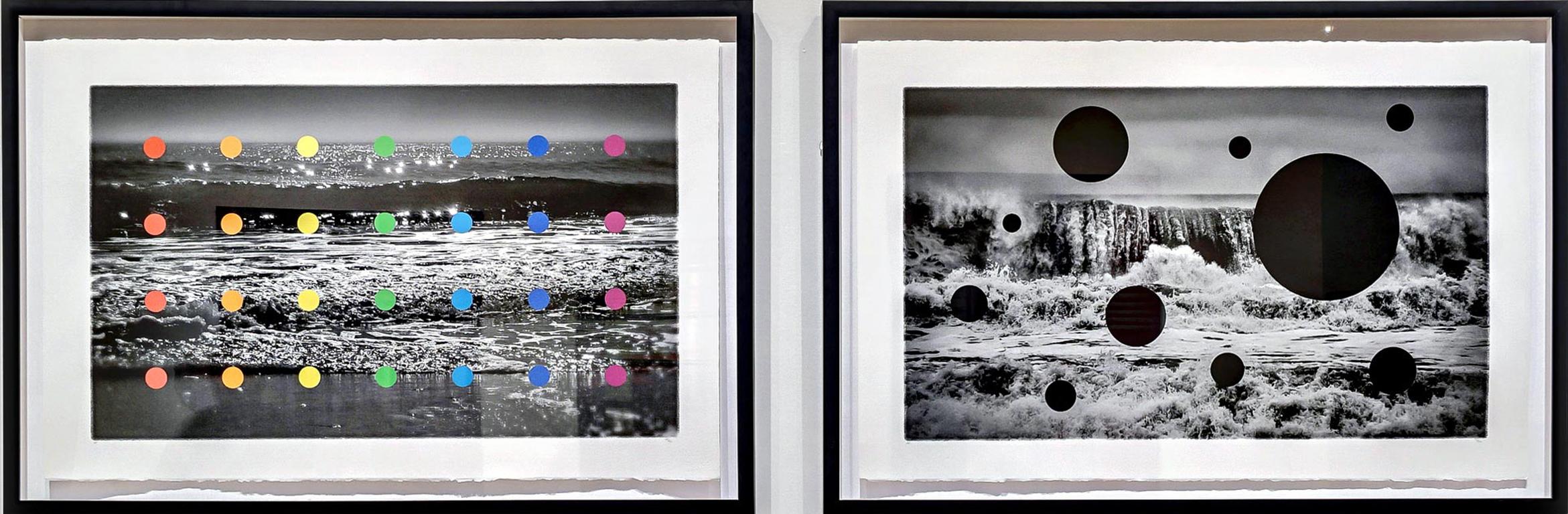 "Calm / Rage" by Lois White is a diptych of archival pigment prints on heavy cold press cotton rag.
40x26in, edition of 15, each (2 AP)

Lois White is a textile and knitwear designer, and photographer from New York City who simultaneously weaves