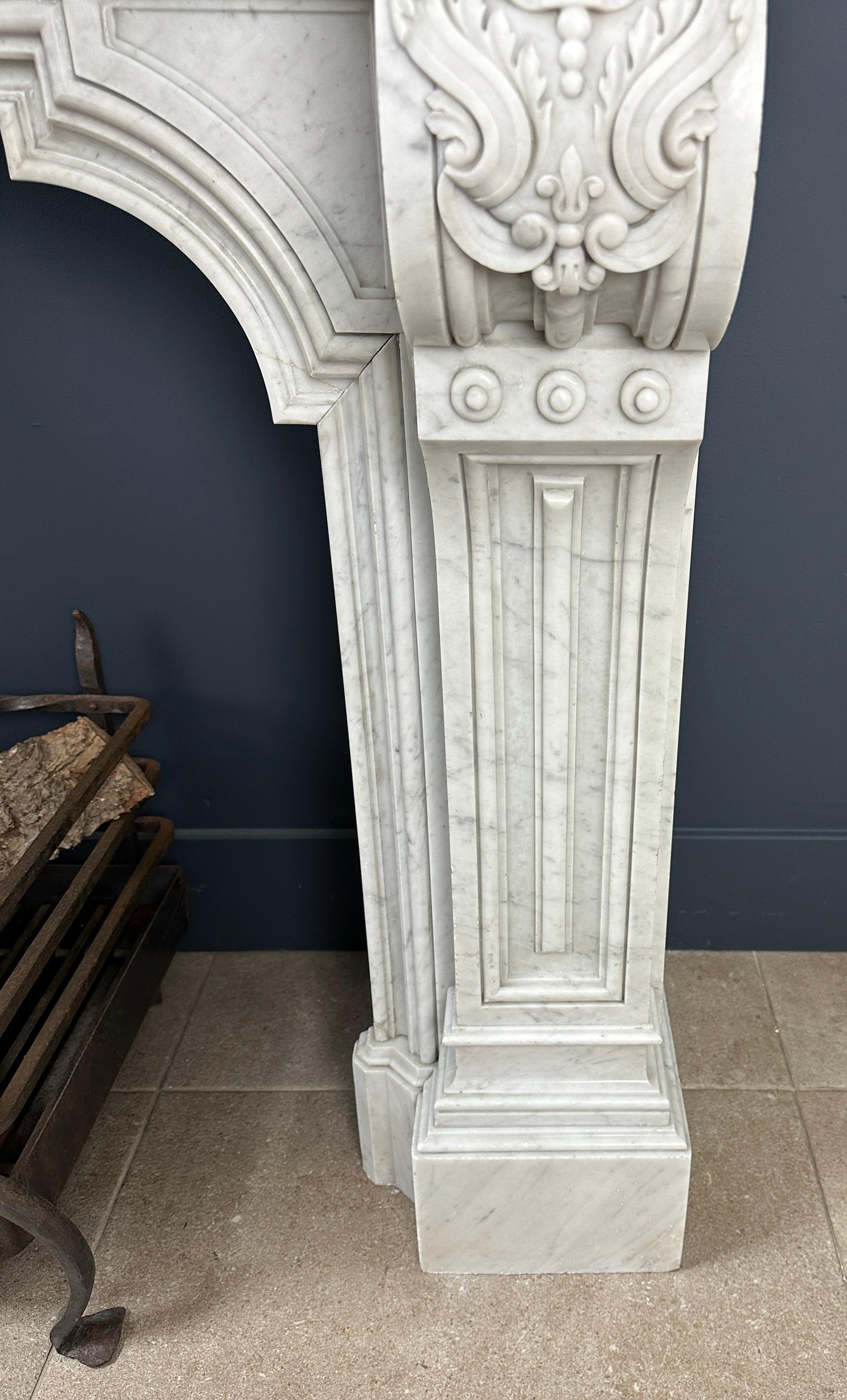 Lois Xv Magnificent Rich Antique Marble Mantelpiece For Sale 2