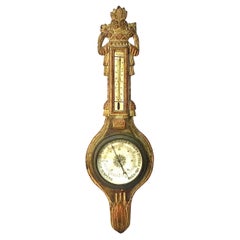 Loius XV Period Gilt And Painted Barometer