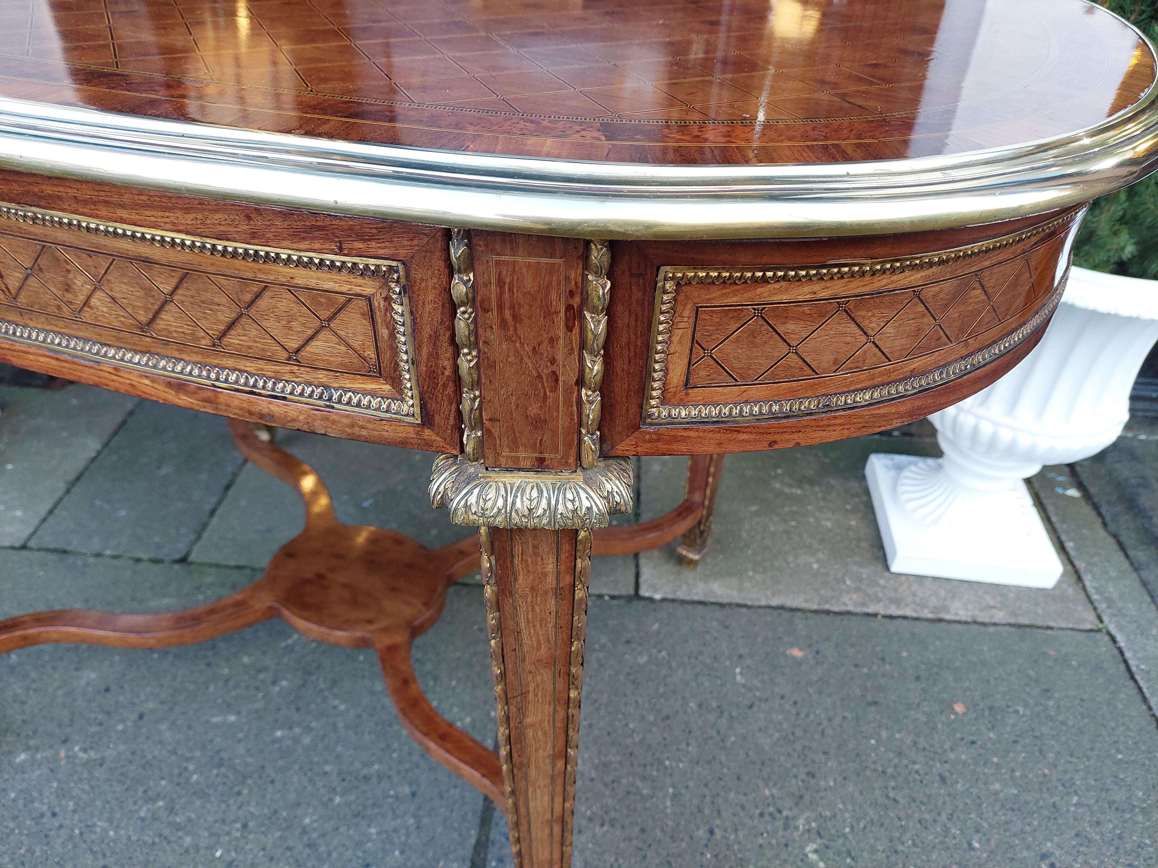 Louis XVI Loius XVI Style Inlaid Center Table For Sale