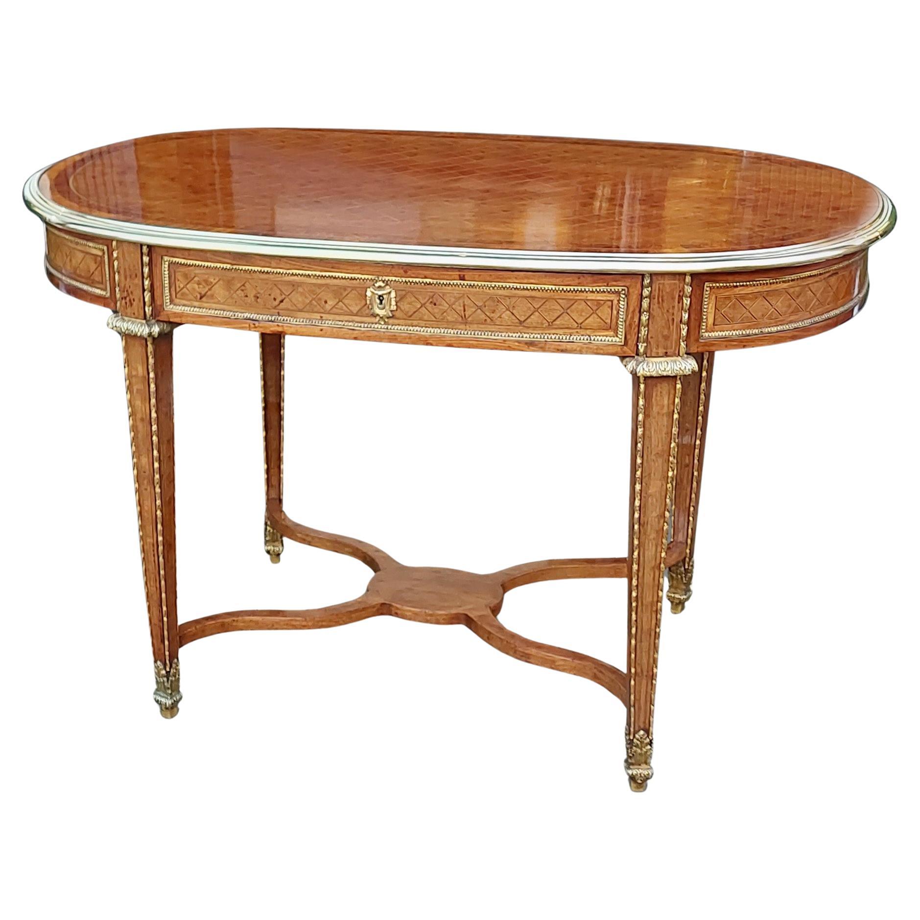 Loius XVI Style Inlaid Center Table For Sale
