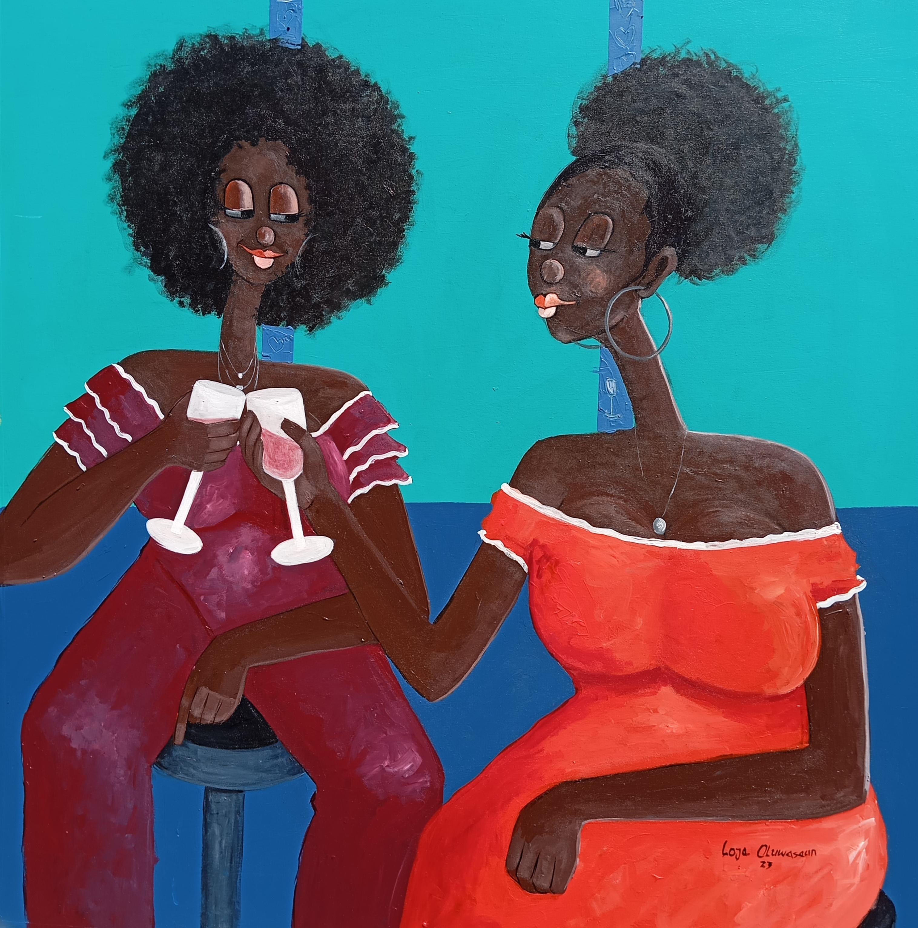 Figurative Painting di Loje Oluwaseun  - Godimento della vita 2